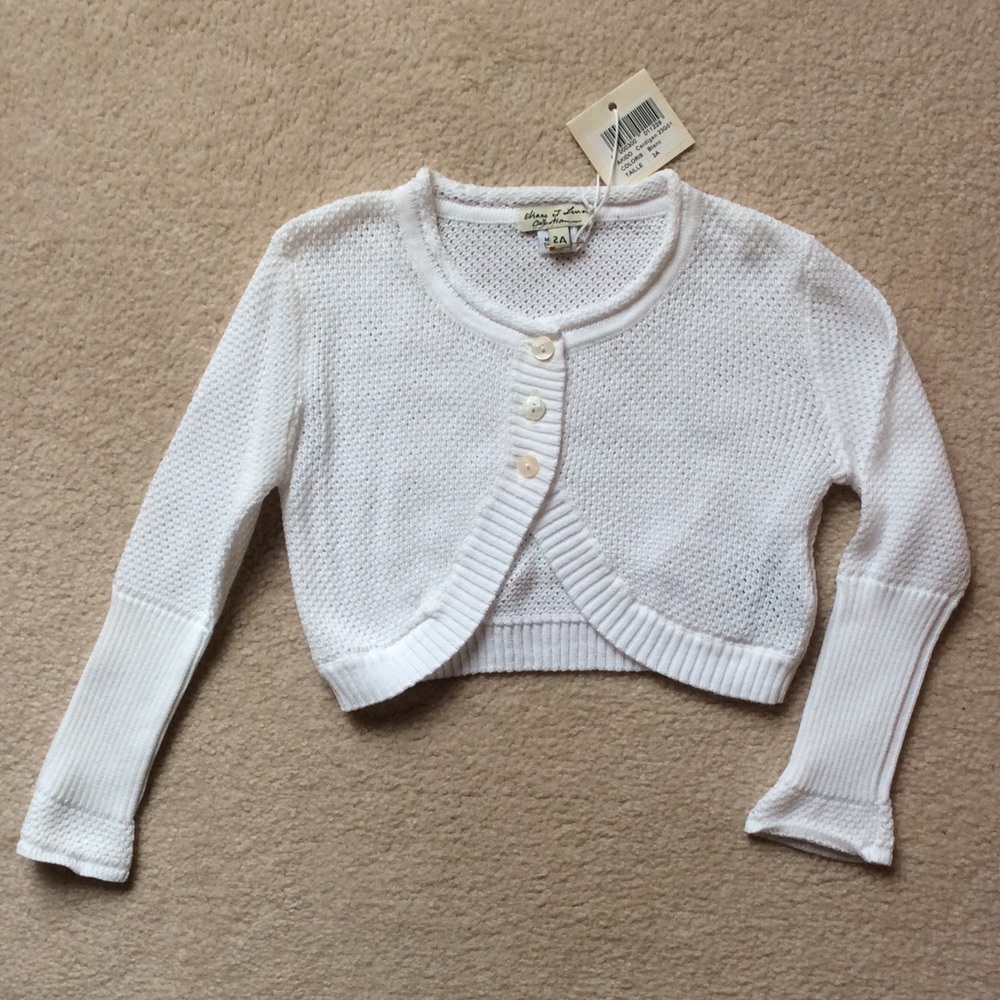 Toddler Cotton Sweater White NWT